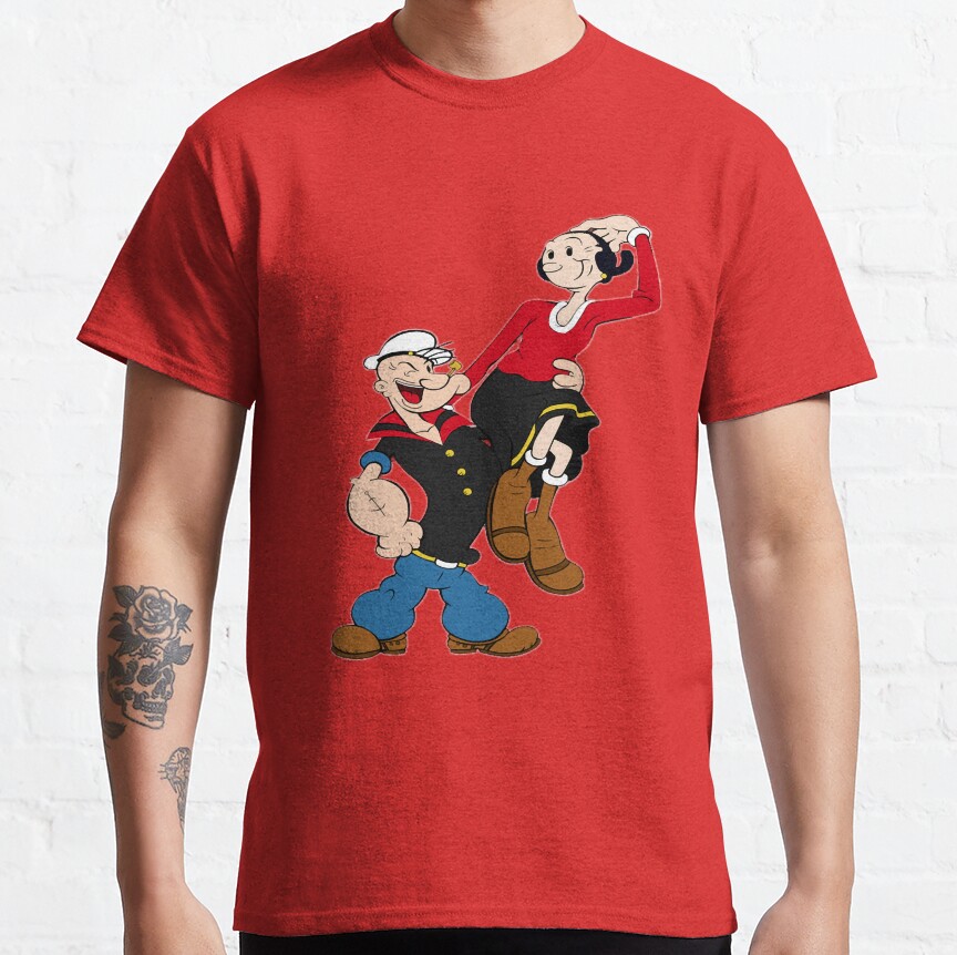 Popeye Carries Little Girl T-Shirt - Image 2