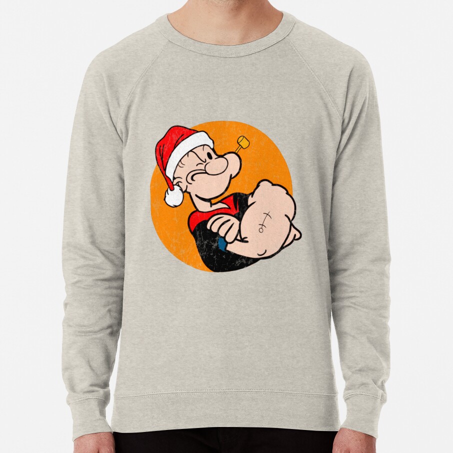 Merry Christmas Popeye Sweatshirt - Image 6