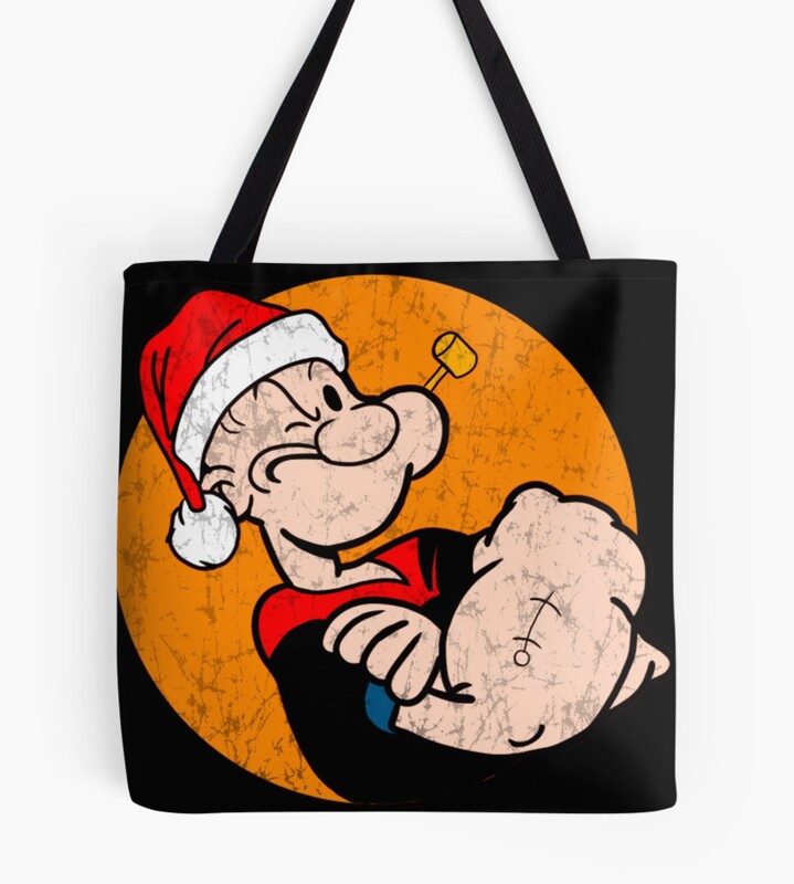 Popeye Merry Christmas Tote Bag