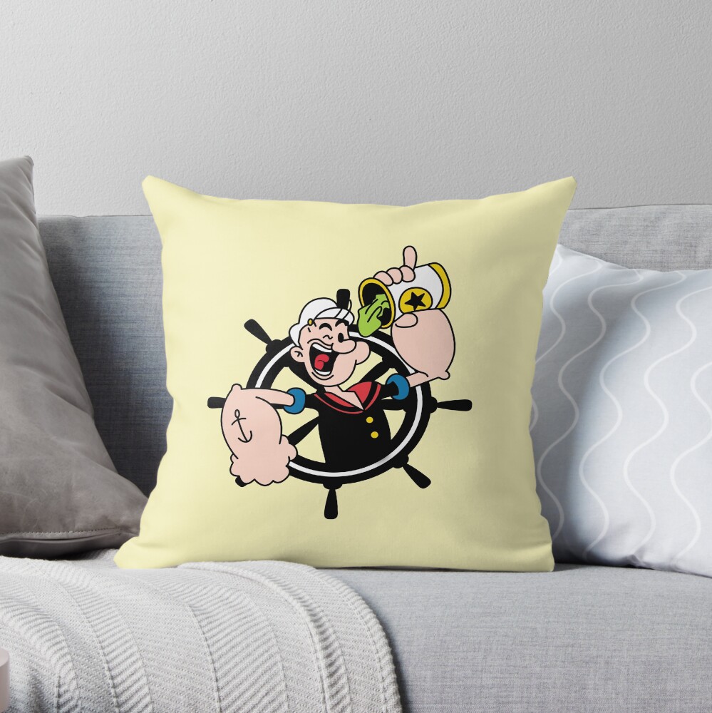 Popeye The Sailor Throw Pillow