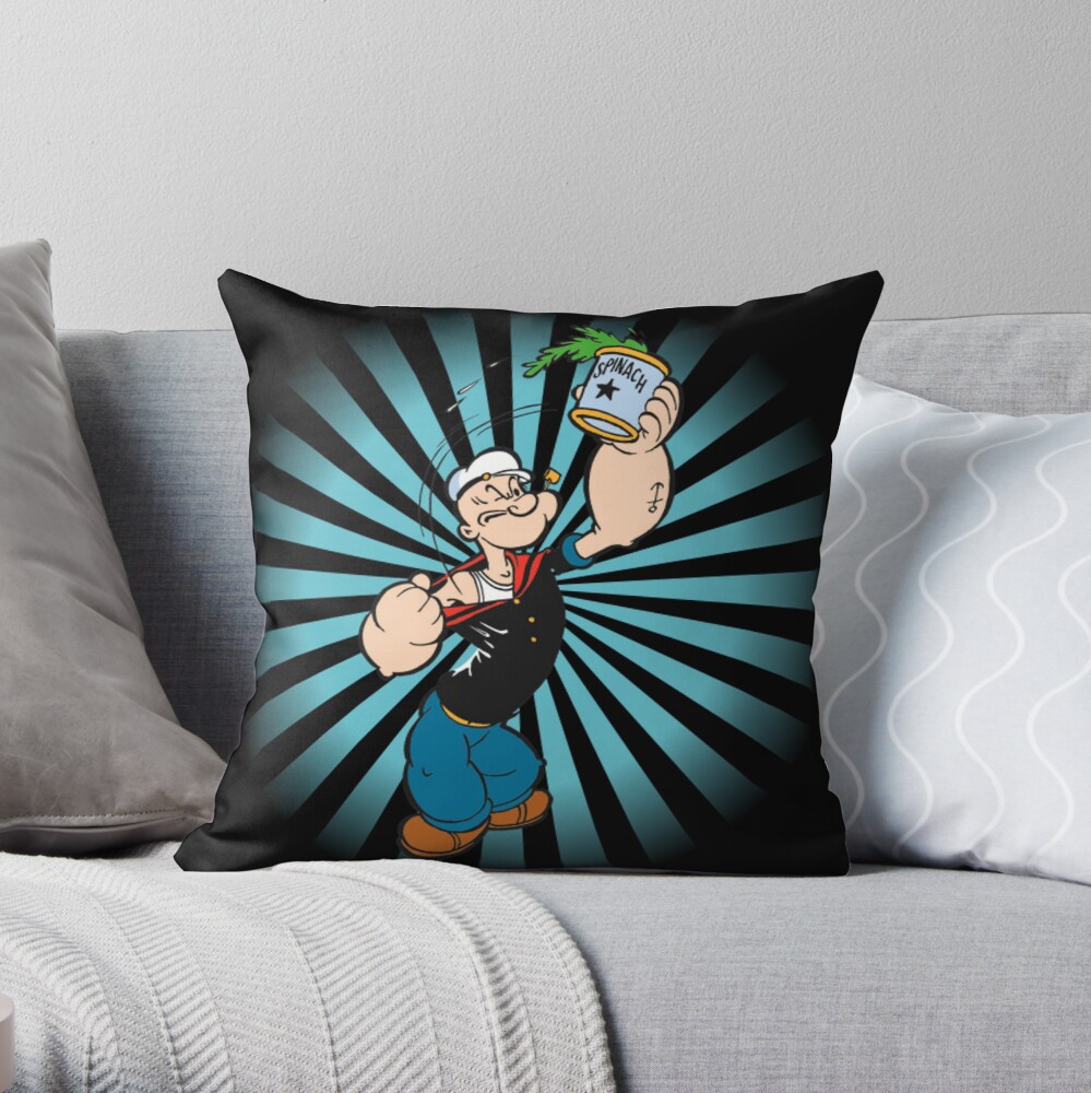 Hot Popeye The Sailor Throw Pillow