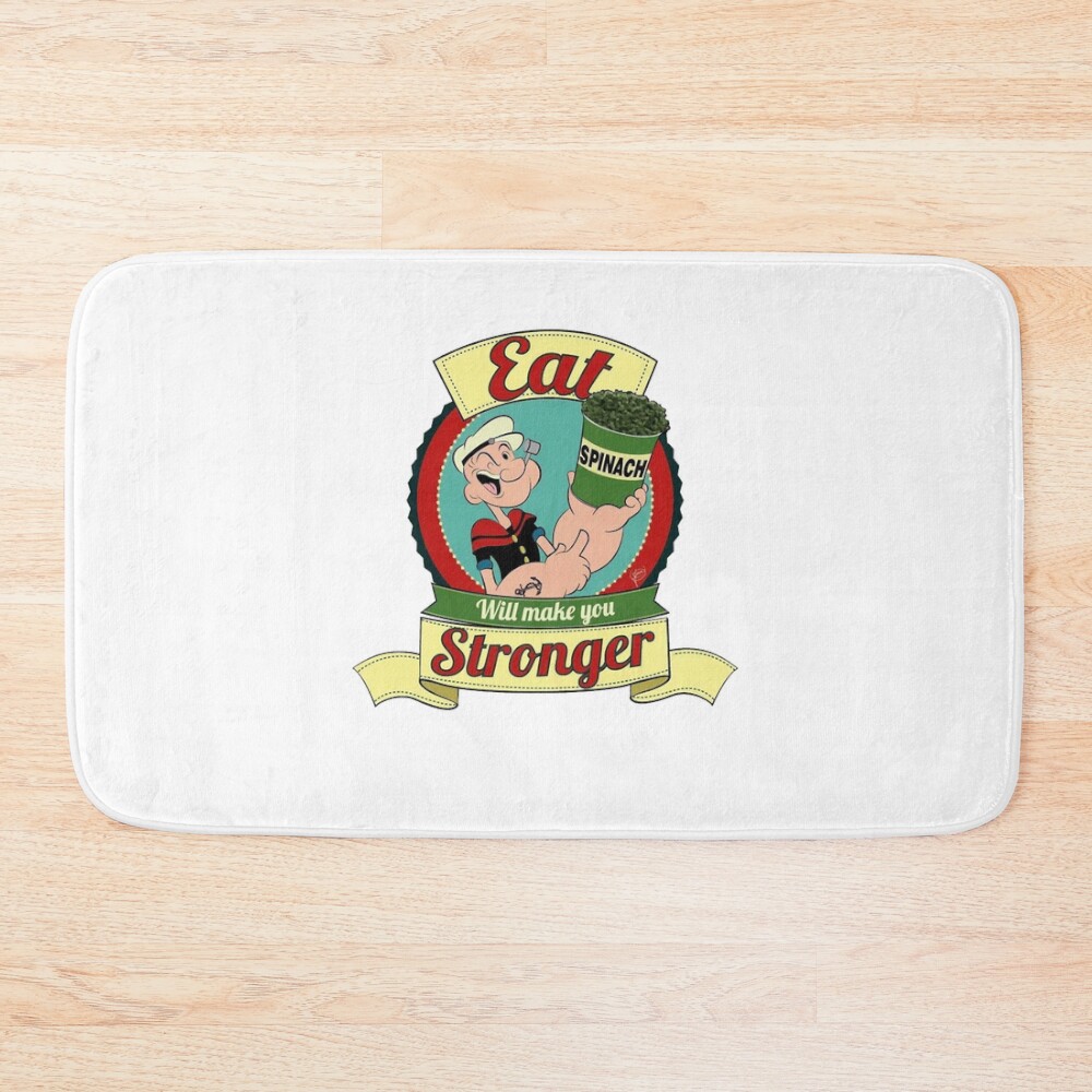 Popeye Spinach Logo Bath Mat