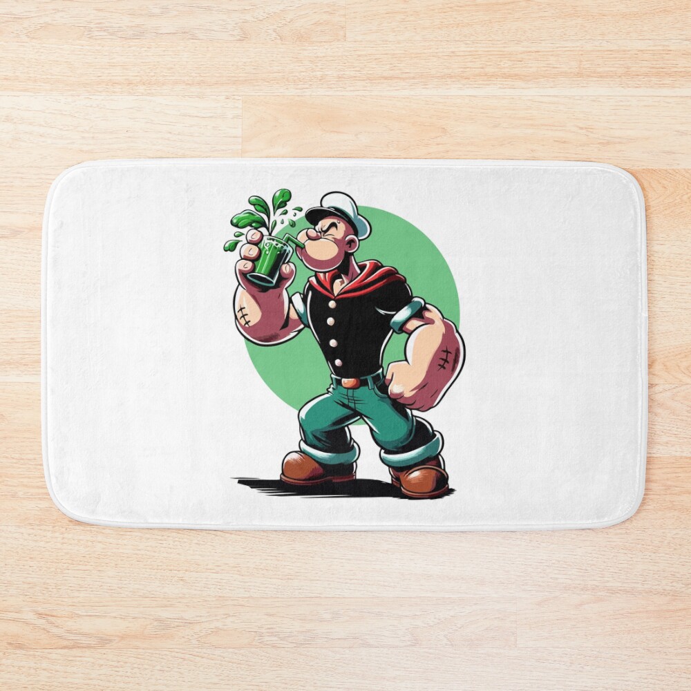 Popeye Spinach Juice Bath Mat